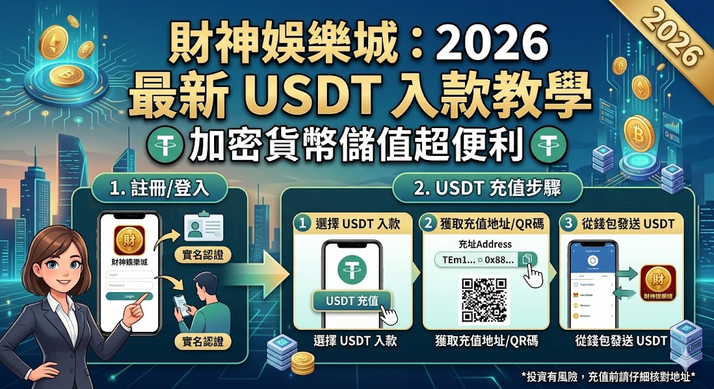 財神娛樂城：2026 最新 USDT 入款教學，加密貨幣儲值超便利