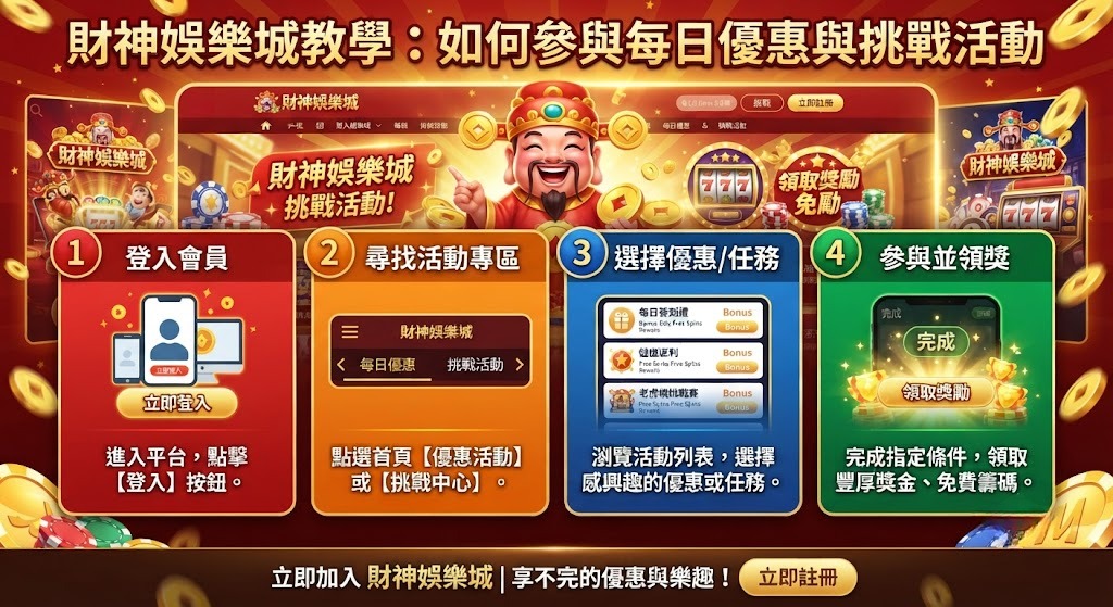如何參與每日優惠與挑戰活動