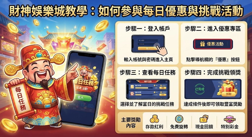 如何參與每日優惠與挑戰活動